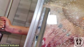 glasschord fetish tits and pussy soap massage showered