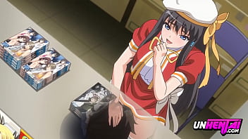 Creampied busty teen in public anime scene