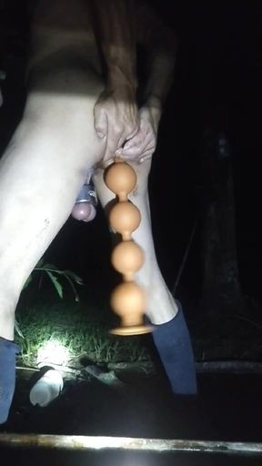 Playing in the garden