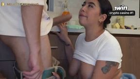 Amateur BBW Emily Fox gets humped in doggie-style by FerMaxwellx for a elevating session with big boobs and huge man sausage - missionary, pop-shot and blowjob!