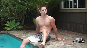 Jake jacks by the pool