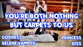 You're Both Nothing But Carpets To Us - Double Domme Trampling