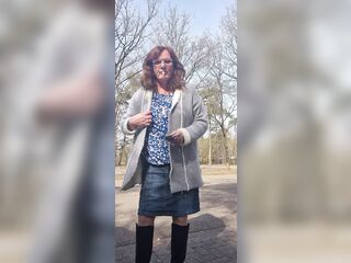 Enjoying a cigarette outside