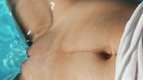 ”Naked Sexy Babe Ketrin Shows Her Wet Snatch While Swimming In A Pool!”