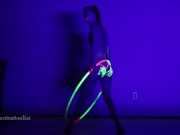 Skinny Red Head Teen Hula Hoops Naked - no sound