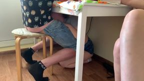 Wife has not caught on cheating with next door girl. Watch to the end