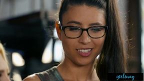 GIRLSWAY Nerdy Girl Goes Wild With MILF Robot She Just Made
