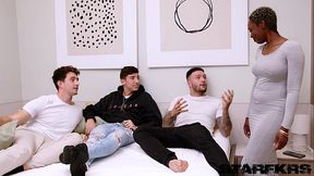 INTERRACIAL FOURSOME WITH EBONY QUEEN ZAAWAADI