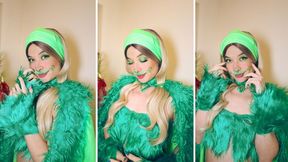 Nails, makeup and outfit by Christmas vandalism video