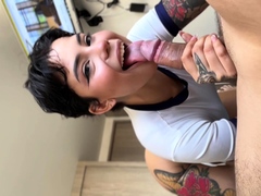 Lustful babe enjoys cock sucking and pussy drilling action