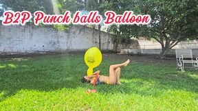 Blow to pop in open air with punch balls balloons