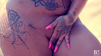 Rubbing on the Rocks for public sex with sex toy featuring The Godmuvaa