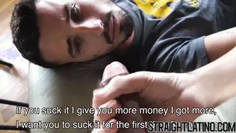 Cute Latino straight guy barebacked doggystyle for cash