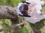 🌸I met a girl in a Japanese-Lo-costume under a cherry tree and had sex with various positions.