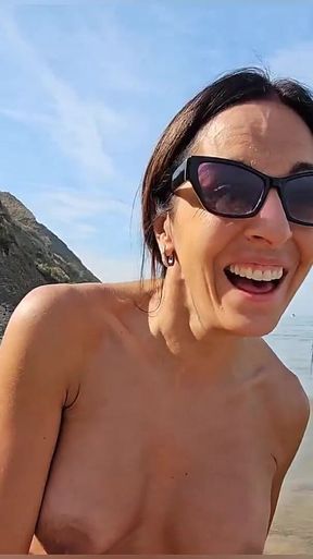 Fucked by a Huge Cock on an Italian Nudist Beach.