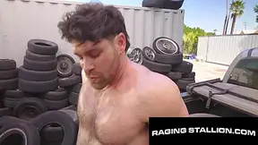 Sex Deprived Mechanic Cheats On Wife Wt Hairy Grease Up Muscle With Ty Roderick And Beau Butler