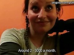 Amateur Czech slut Petty sucks off and ass banged for money