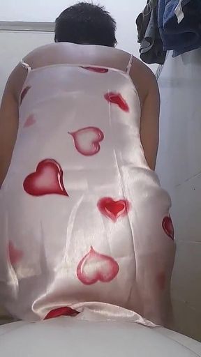 Cum Pleasure With Lovely Satin Lingerie