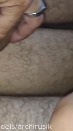 Licked the Hole and Fucked Her Hard All the Way to the Balls! Femboy Moans From the Big Cock and Hot Cum!