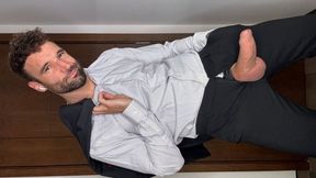 Alex Legend in a Suit Jerks Off – 5-Star Cum Service!