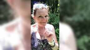 Feel the dirt! My uncovered thighs, fresh forest air, and fingers ripe for sniffing