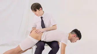 Dakota Lovell Dominates Twink Rob Quin in Taboo Mormon Ritual