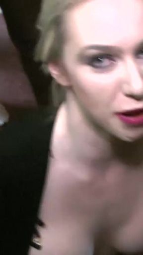 Sexy Blonde Grace Get More Bukkake Facials