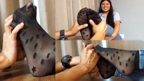 Caresses and tickles to Catalina charming feet! - MOV