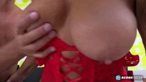 Watch MILF Regina, the ultimate GILF, take a hot load after a wild blowjob session