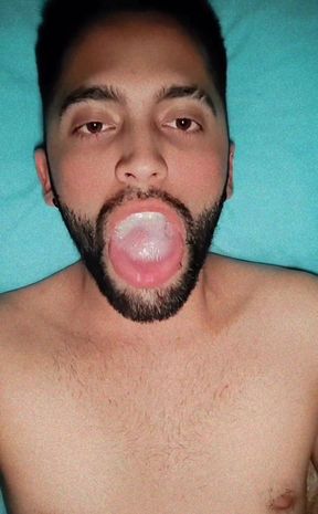 Eating my cum before bed