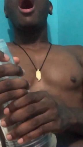 Wanking My BBC with a Stroker Groaning Edging