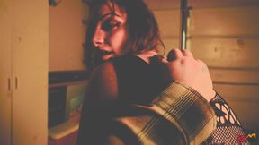 Trapped Slut pushed to Strip and Suck off Captor