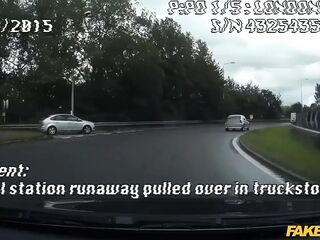 Fake Cop - Truck Stop Temptation: Sexually excited Girl Drilled Hard in the Police Car with Unfathomable Mouth Action