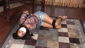 Cut Off Jeans And Bare Feet Add To The Awesome Beauty Of Charlie Royce Bound On The Floor!