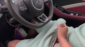 Horny Latina Jerking Her Boyfriend During Drive