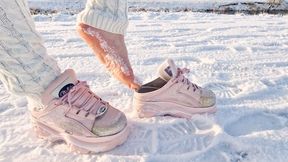 Barefoot Snowplay – Ice Cold in Glitter Buffalo Clogs Part 2