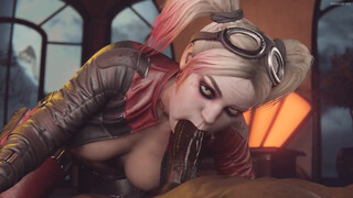 Harley Quinn Sucking A Big Black Cock - Quinn A