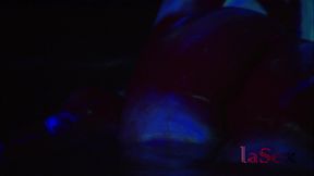 Mind-blowing sex scene with two hot lesbians fucking in blue