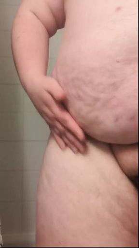 Chub boy riding dick in the shower