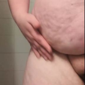 Chub boy riding dick in the shower