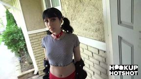 skinny daphne dare meets up for hardcore fucking with bryan gozzling!