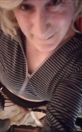 Cute small dick Transwoman farts