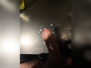 Cumming on table