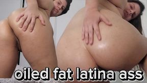 Oiled Latina Bubble Butt Worship