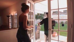 Little man with massive dong fucks hot brunette then gives her a facial