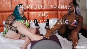 ShortLivedTyranny and YourOnlyPhoenix Double Footjob