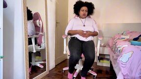 bbw eating and period farting while bf is watching and annoying