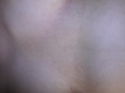 Wife with creampie stuffed pussy, suck and cleaning cock after sex