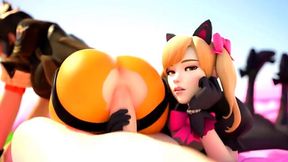 Overwatch Traycer Dva 3D compilation