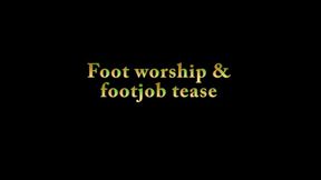 Foot worship & footjob tease-MOV